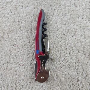 Murano Wine Opener Red Castello Del Trebbio Sommelier Corkscrew Made in Italy